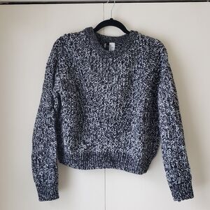 H&M Chunky Black and White Knit Sweater